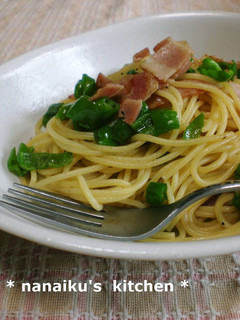 ししとうとベーコンの麺つゆバターパスタ-レシピのメイン写真
