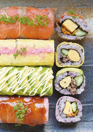 カラフル雑穀米の恵方巻-レシピのメイン写真