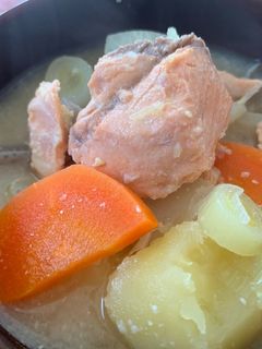 生姜入り♡鮭と野菜の粕味噌汁-レシピのメイン写真