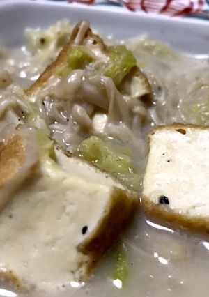 簡単、えのきと白菜の豆乳シチュー-レシピのメイン写真