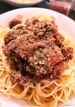 フライパン１つで簡単ミートソース♪パスタ-レシピのメイン写真