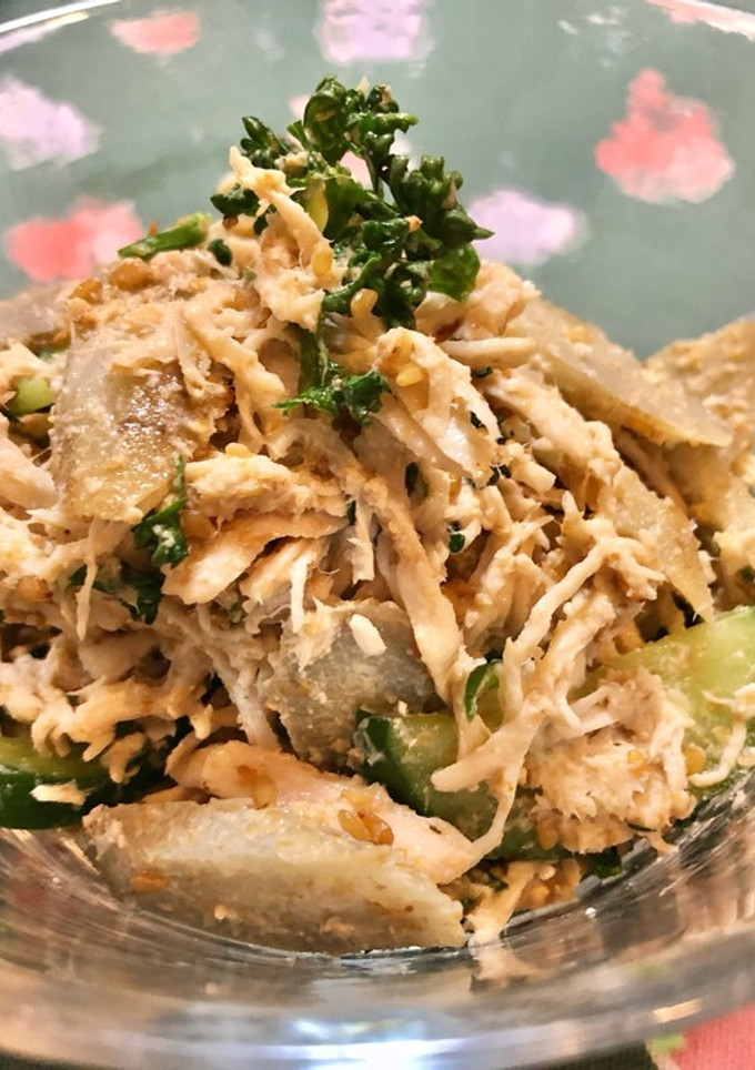チキンと牛蒡の和え物-レシピのメイン写真