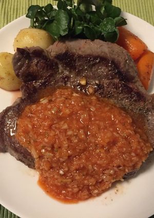 【発毛レシピ】トマト玉ねぎステーキソース-レシピのメイン写真