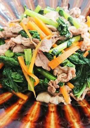 大根葉と豚肉のオイスターソース炒め-レシピのメイン写真