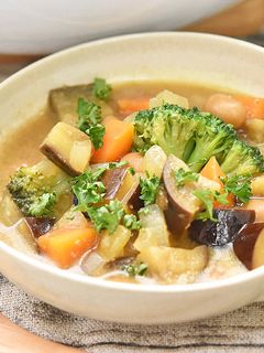 大豆と野菜と玄米甘酒のカレースープ-レシピのメイン写真