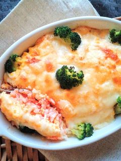 グラタン皿で焼きオムライス-レシピのメイン写真