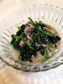 鯖缶でほうれん草の胡麻和え-レシピのメイン写真