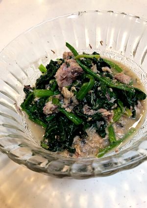 鯖缶でほうれん草の胡麻和え-レシピのメイン写真