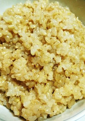 ふっくらもっちり餅米玄米ご飯炊き方-レシピのメイン写真