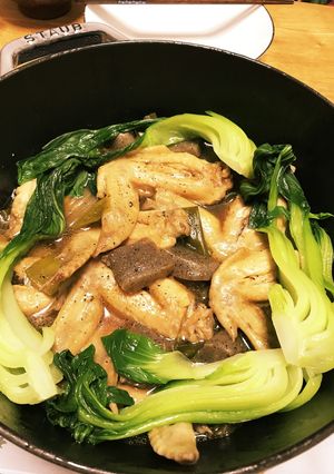 手羽先と長ネギ、こんにゃくのオイスター煮-レシピのメイン写真