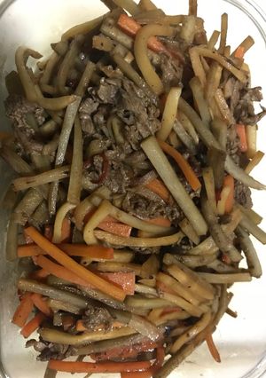 簡単、鍋そうじできるきんぴらごぼう-レシピのメイン写真