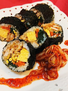 ☆キンパ風~豚キムチ入り海苔巻き☆-レシピのメイン写真