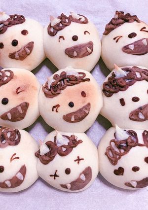 節分!9人の小鬼ちぎりパン☆-レシピのメイン写真