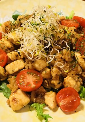 バターチーズ・チキンライス☆サラダのせ-レシピのメイン写真