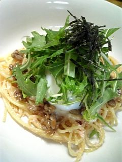 納豆たらこパスタ-レシピのメイン写真