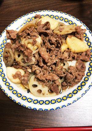 すき焼きのタレで簡単！お肉と根菜！-レシピのメイン写真