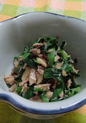 ニラとサバ缶の和え物-レシピのメイン写真