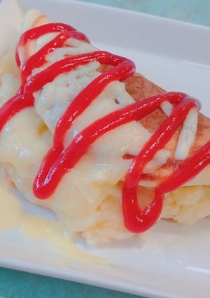 朝食！ソーセージ入りチーズホットケーキ-レシピのメイン写真