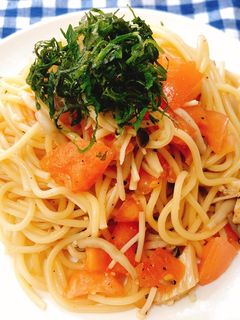 トマトと大葉の和風冷製パスタ-レシピのメイン写真