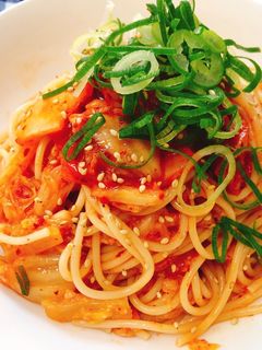 とろろキムチ冷製パスタ-レシピのメイン写真