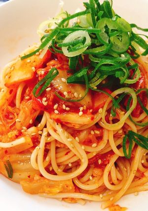 とろろキムチ冷製パスタ-レシピのメイン写真