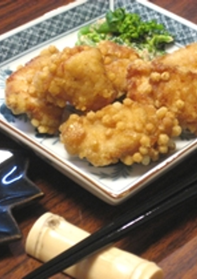 梅の香り♪あられde和風唐揚げ-レシピのメイン写真