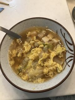 絶品!白菜と豆腐の卵とじスープ♪-レシピのメイン写真