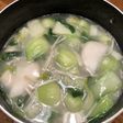 蕎麦湯で作るトンコツスープ