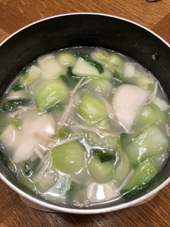 蕎麦湯で作るトンコツスープ-レシピのメイン写真