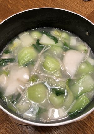 蕎麦湯で作るトンコツスープ-レシピのメイン写真