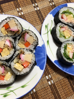 節分の巻き寿司 2種-レシピのメイン写真