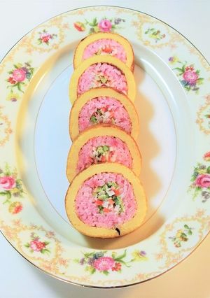 伊達巻寿司バレンタイン・お花見・ひな祭り-レシピのメイン写真