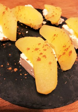 クリームチーズとホットりんごのおつまみ-レシピのメイン写真