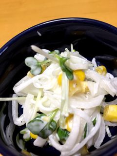 大根とコーンとカイワレのマヨわさびサラダ-レシピのメイン写真