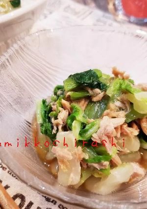 白菜とチンゲン菜のツナのポン酢和え-レシピのメイン写真