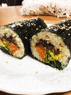 キンパ風 常備菜で胡麻油香る海苔巻き-レシピのメイン写真