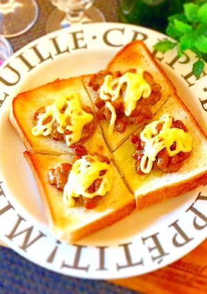 納豆のおつまみトースト-レシピのメイン写真