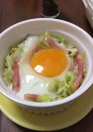 カフェ風 ベーコンとキャベツのココット-レシピのメイン写真