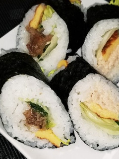 恵方巻きツナ&牛肉の2種類-レシピのメイン写真