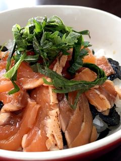 炙りサーモン漬け丼-レシピのメイン写真