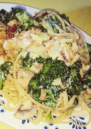 菜の花と豆乳のパスタ-レシピのメイン写真