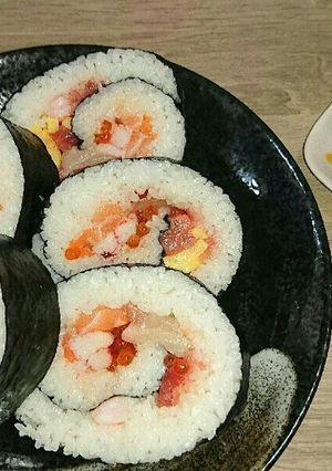 簡単♪節分やお祝いに時短特大恵方巻き寿司-レシピのメイン写真