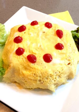 ケーキスタイルオムライス-レシピのメイン写真