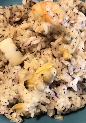 シーフードゆかりピラフで休日簡単ランチ-レシピのメイン写真