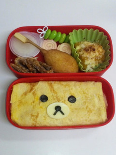 くまちゃんオムライス弁当-レシピのメイン写真