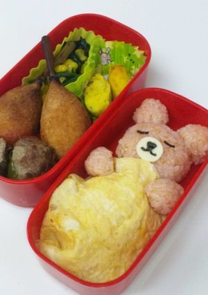 お昼寝くまちゃん弁当-レシピのメイン写真