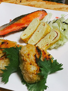 焼きおにぎりプレート#ワンプレート朝ご飯-レシピのメイン写真