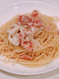 蓮根とミニトマトの胡麻ドレサラダのパスタ-レシピのメイン写真