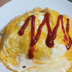 รูปของ 時短！簡単！炊飯器でオムライスo⌒∇⌒o