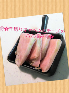 ❀✿千切りキャベツとチーズのハム挟み❀✿-レシピのメイン写真